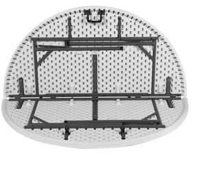 Nóng bán Trắng HDPE nhựa tròn bên bảng gấp thiết kế cho tiệc ngoài trời đám cưới và ăn uống-Nhà máy Trung Quốc trực tiếp - Product Image 4