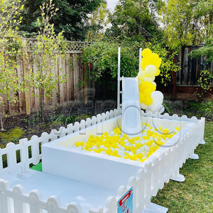 Grande fosse à balles blanche pour enfants adultes grande aire <span class=keywords><strong>de</strong></span> jeux intérieure XL <span class=keywords><strong>location</strong></span> fosse à balles souple fête d'anniversaire <span class=keywords><strong>location</strong></span> toboggan fosse à balles pour enfants - Product Image 4