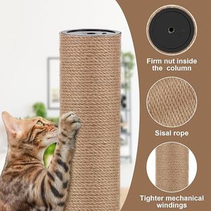 Poteau à gratter <span class=keywords><strong>pour</strong></span> <span class=keywords><strong>chat</strong></span> <span class=keywords><strong>pour</strong></span> bricolage accessoires de poteau de remplacement intérieur arbre à <span class=keywords><strong>chat</strong></span> Jute cadre d'escalade chaton jouet meubles <span class=keywords><strong>pour</strong></span> animaux de compagnie - Product Image 4