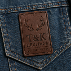 Parche de Cuero Vacuno Genuino Personalizado, Logotipo Grabado con Láser, Etiqueta Termoadhesiva o Cosida para Sombreros, Chaquetas, Bolsos, <span class=keywords><strong>Jeans</strong></span> y Ropa - Product Image 2