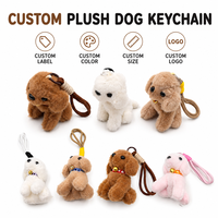 Porte-clés en peluche chien mignon et moelleux, breloque de sac chiot en peluche douce, pendentif animal pour sac à dos et accessoires de sac à main
