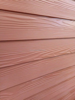 Revêtement mural extérieur en fibres de ciment à grain de bois de qualité supérieure, imperméable, double couche, haute densité, ignifuge A1