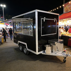 รถขายอาหารเคลื่อนที่สำหรับตลาดกลางคืนเชิงพาณิชย์ - รถขายไอศกรีมและอาหารจานด่วนอเนกประสงค์ โครงสร้างสแตนเลสทนสนิม - Product Image 2