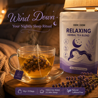 OEM | Thé de sommeil ODM sous marque privée, 7 herbes : graines de jujube, lys, Poria, mûre, longane, igname chinoise, pour le bien-être, emballage personnalisé