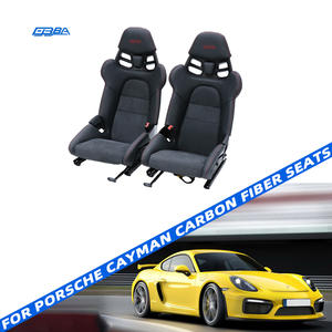 Asientos de Carreras para Auto en Fibra de Carbono y Alcántara Nappa, Personalizables y de Fábrica, para Porsche Cayman 987 981 982 - Product Image 1