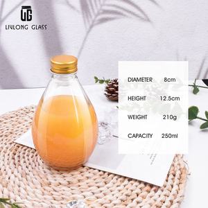 OEM <span class=keywords><strong>250</strong></span> <span class=keywords><strong>ml</strong></span> 500 <span class=keywords><strong>ml</strong></span> trasparente vuoto rotondo <span class=keywords><strong>latte</strong></span> bevande succo spremuto a freddo bevanda bottiglia di vetro con coperchio in plastica - Product Image 5
