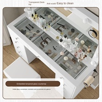 Exportation directe usine transfrontalière, vente en gros : Coiffeuse intelligente multifonction avec panneau miroir éclairé pour chambre et salon