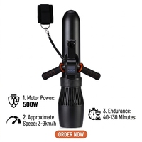 Scooter sous-marin puissant de 500 W, batterie de 222 Wh, hélice électrique, moteur de plongée haute vitesse, sport nautique portable, DPV pour SUP