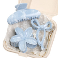 Pince à cheveux en acétate motif fleur de frangipanier marbrée, style Océan, épingles à cheveux géométriques, bijoux de plage d'été style sirène pour femme