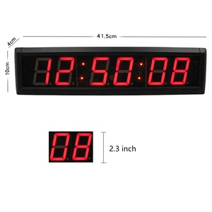 Chất lượng cao hợp kim nhôm khung 2.3 inch chữ số đếm ngược Đồng hồ bấm giờ hẹn giờ sử dụng trong nhà LED kỹ thuật số Đồng hồ treo tường với điều khiển từ xa - Product Image 2