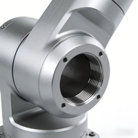 Boîtier en alliage d'aluminium de grande taille pour robot, usinage CNC de haute précision, perçage par interpolation, sans MOQ