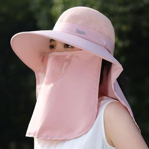 หมวกป้องกันแสงแดดสำหรับผู้หญิง ปีกกว้าง ระบายอากาศได้ดี ปิดบังใบหน้าและลำคอ เหมาะสำหรับกิจกรรมกลางแจ้ง ขี่จักรยาน เก็บชา สีกากี สีขาวงาช้าง - Product Image 4
