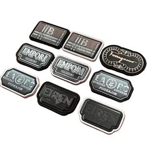 Luxury Leather Labels for High-End Fashion Premium Silicone Metallic Acrylic Logo Patches for High-Quality Jacket Labels