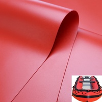 100% Ripstop Polyester 1000D TPU bateau gonflable dirigeable tissu 2 côtés TPU stratification rouge bateau gonflable tissus