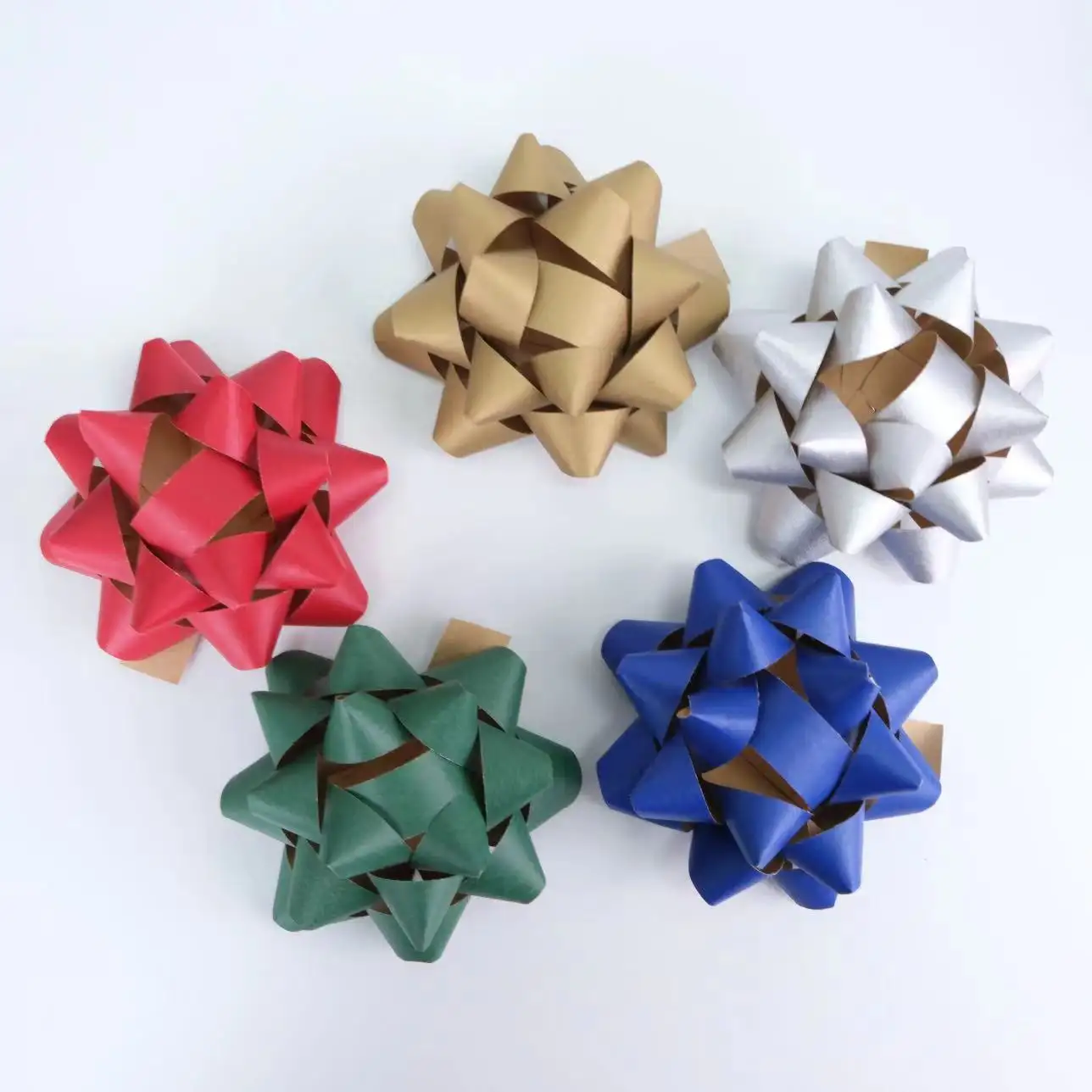 BPB vente en gros d'organza étoile ensemble d'arc pour l'emballage de cadeau arc de ruban décoratif pour l'artisanat ensemble d'arcs de cadeau de Noël pour l'emballage