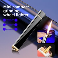 Nouvelle Pierre à aiguiser triangulaire en métal, briquet à flamme nue gonflable, portable, personnalisable avec lettrage et LOGO, publicitaire, à gaz butane