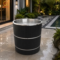 Kommerzielle Kaltwasser-Tauchwanne mit Wasserkühler, Holz-Eisbadewanne zur Erholung für Fitness-Studio, Spa und Wellness-Center