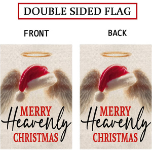 Drapeau de jardin de Noël, décoration verticale double face pour cimetière, thème Jardin dans le Ciel, pour les fêtes saisonnières de Noël, les fêtes et les cadeaux d'hiver - Product Image 2