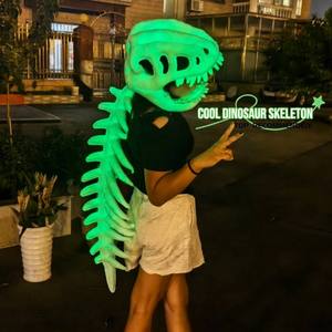 Masque de squelette de <span class=keywords><strong>dinosaure</strong></span> 3D phosphorescent en gros, costume lumineux de crâne de <span class=keywords><strong>dinosaure</strong></span> pour Halloween, fête cosplay, cadeau - Product Image 3