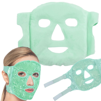 Masque facial rafraîchissant en gel OEM d'usine, compresse chaude et froide en peluche pour le dos, soulagement de la douleur, masque facial rafraîchissant en gel perlé