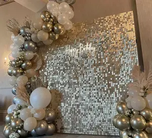 Decoraciones de 30x30cm, paredes brillantes, telón de fondo brillante para eventos, panel de fondo de lentejuelas, pared para fiesta