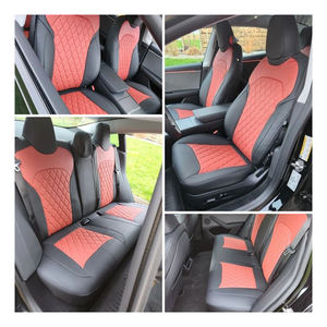 Accessoires de voiture en cuir Nappa de luxe sur mesure pour Tesla Model 3 2019-2022, housses de sièges avant et arrière imperméables, coussin - Product Image 2