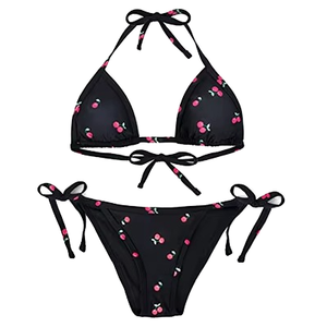 Ensemble de bikini deux pièces sexy pour femmes, imprimé animal, grande taille, tissu en spandex/nylon, séchage rapide, propriétés antibactériennes - Product Image 1