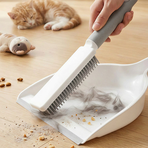 Ensemble balai et pelle à main <span class=keywords><strong>en</strong></span> silicone anti-rayures CleanHome, balayette <span class=keywords><strong>de</strong></span> table à poils <span class=keywords><strong>en</strong></span> caoutchouc doux et denses pour comptoir <span class=keywords><strong>de</strong></span> cuisine et voiture - Product Image 1