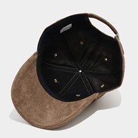 Casquette de baseball sportive unisexe en daim vintage 100 % polyester, à 6 panneaux, effet effiloché, visière courbée, unie, pour l'extérieur, modèle quatre saisons