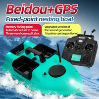 Télécommandé 5200mAh 12000 nouvelle mise à niveau pilote automatique Navigation automatique 3 trémies 16 Points de positionnement GPS bateau d'appât de pêche