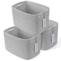 Joybest – Lot de 4 bacs de rangement modernes en forme de cube 13x13x13 pouces, étagères organisatrices en corde de coton tressée pour le rangement de jouets de la chambre d'enfant, marron
