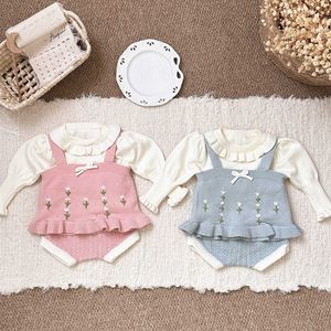 Suéter de punto de princesa dulce para niñas, conjunto de ropa de invierno para niñas recién nacidas - Product Image 3