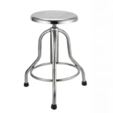 Tabouret rond en acier inoxydable Tinalu, tabouret rotatif et réglable en hauteur, tabouret d'opération pour infirmières pour les expériences - Product Image 6