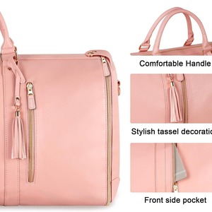 Multifunctional <b>Large</b> Capacity PU Travel <b>Duffel</b> Tassel Solid Color Foldable Shoulder Crossbody Suit Leisure Spring 2024 - Product Image 4