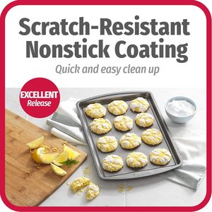 Set Loyang Panggang Baja Anti Lengket, Aman untuk Mesin Cuci Piring, Ukuran Standar untuk Roti dan Kue, Loyang untuk Oven - Product Image 3