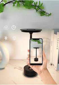 โคมไฟตั้งโต๊ะ LED ไร้สายขนาด5200มิลลิแอมป์ยูเอสบีชนิด C อลูมิเนียมตั้งโต๊ะแบบพกพาไฟหรี่สัมผัสแบบไร้สายชาร์จไฟได้ - Product Image 4