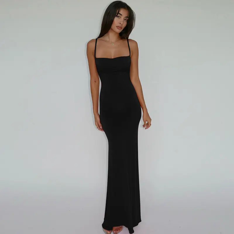 Bodycon Zwarte Slip Avond Elegante Lange Jurken Gewaad Soiree Longue Vestidos De Fiesta Largos Abito Lungo Cerimonia