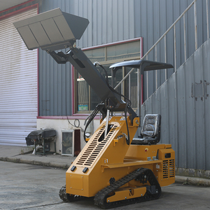 Nhỏ gọn mạnh mẽ 300kg Mini Skid chỉ đạo Bộ nạp <span class=keywords><strong>backhoe</strong></span> máy xúc tập tin đính kèm 13.5hp động cơ bánh xe tải loại phía trước <span class=keywords><strong>loader</strong></span> di chuyển - Product Image 5