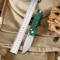 Couteau pliant tactique en fibre de carbone haute dureté, couteau à lame rabattable en acier VG-10, couteau utilitaire multifonctionnel personnalisé T0073-7
