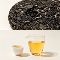 Thé Pu'er Sheng de Qualité Supérieure, Mini Gâteau de Pu'er Brut Xigui Vieilli 2020, 100g, Calligraphie Manuscrite Commémorative, Thé Santé, Vente Directe Usine