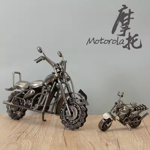 Modellini Vintage di <span class=keywords><strong>Moto</strong></span> <span class=keywords><strong>in</strong></span> Metallo, Ornamenti Retrò di Auto e Aerei, Decorazioni da Scrivania per Casa e Ufficio - Product Image 4
