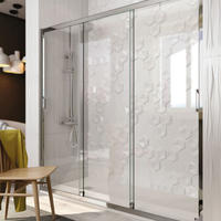 Nouvelle Cabine de Douche Coulissante en Verre avec Cadre en Aluminium Poli 2023, Design Moderne, Produit de Salle de Bain Premium