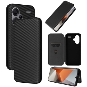 Funda de Cuero Tipo Flip con Textura de <span class=keywords><strong>Fibra</strong></span> de Carbono para Xiaomi Redmi Note 13 Pro+ 5G a un Precio Más <span class=keywords><strong>Barato</strong></span> - Product Image 1