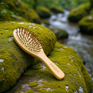 Cepillo para el cabello Pandoo de madera con cerdas naturales para uso diario - Product Image 3