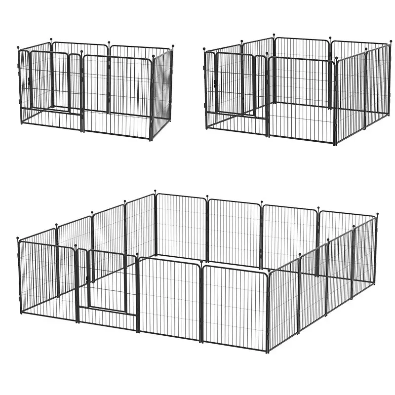 Penna da esterno pieghevole per cani e gatti in metallo con cancello per piccoli animali recinzione per animali domestici da giardino recinzione per animali domestici