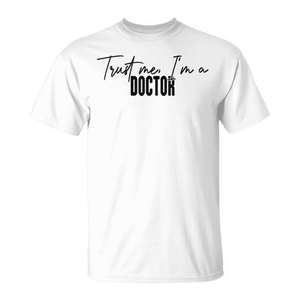 T-shirt Trust Me I'm A Doctor blanc unisexe taille adulte M - Product Image 1