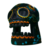 Modelo Inflable de Calavera Grande a Prueba de Agua con Ventilador Incorporado para Decoración de Cabina de DJ, Inflables Publicitarios Multicolores de Fantasía