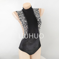 LIUHUO Justaucorps de gymnastique rythmique pour filles grande taille vêtements de danse exotique Enfants Performance Robe de danse pour femmes Costumes personnalisés