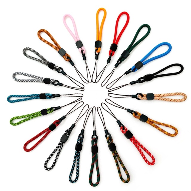 YYX Stock Colorful Braided Polyester Adjustable Classic Hand Wrist Lanyard Strap String for Phone