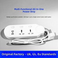 Çok Amaçlı 2 USB+1 Tip-C Priz Çoğaltıcı, AB ABD BK Standart Güç Adaptörü Prizleri Uyumlu Uzatma Prizi